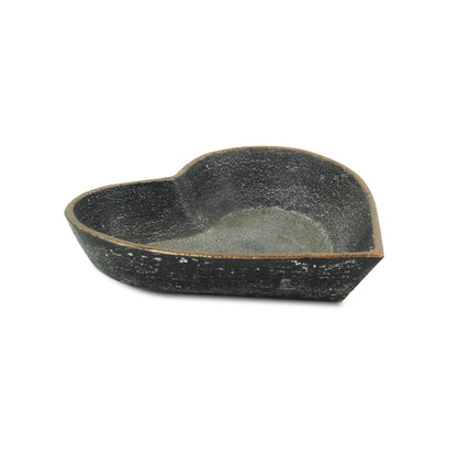 Black Heart Metal Heart Handmade Vanity Tray