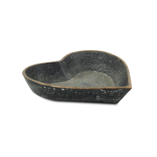 Black Heart Metal Heart Handmade Vanity Tray