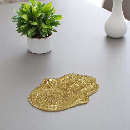 Gold Novelty Metal Handmade Tray
