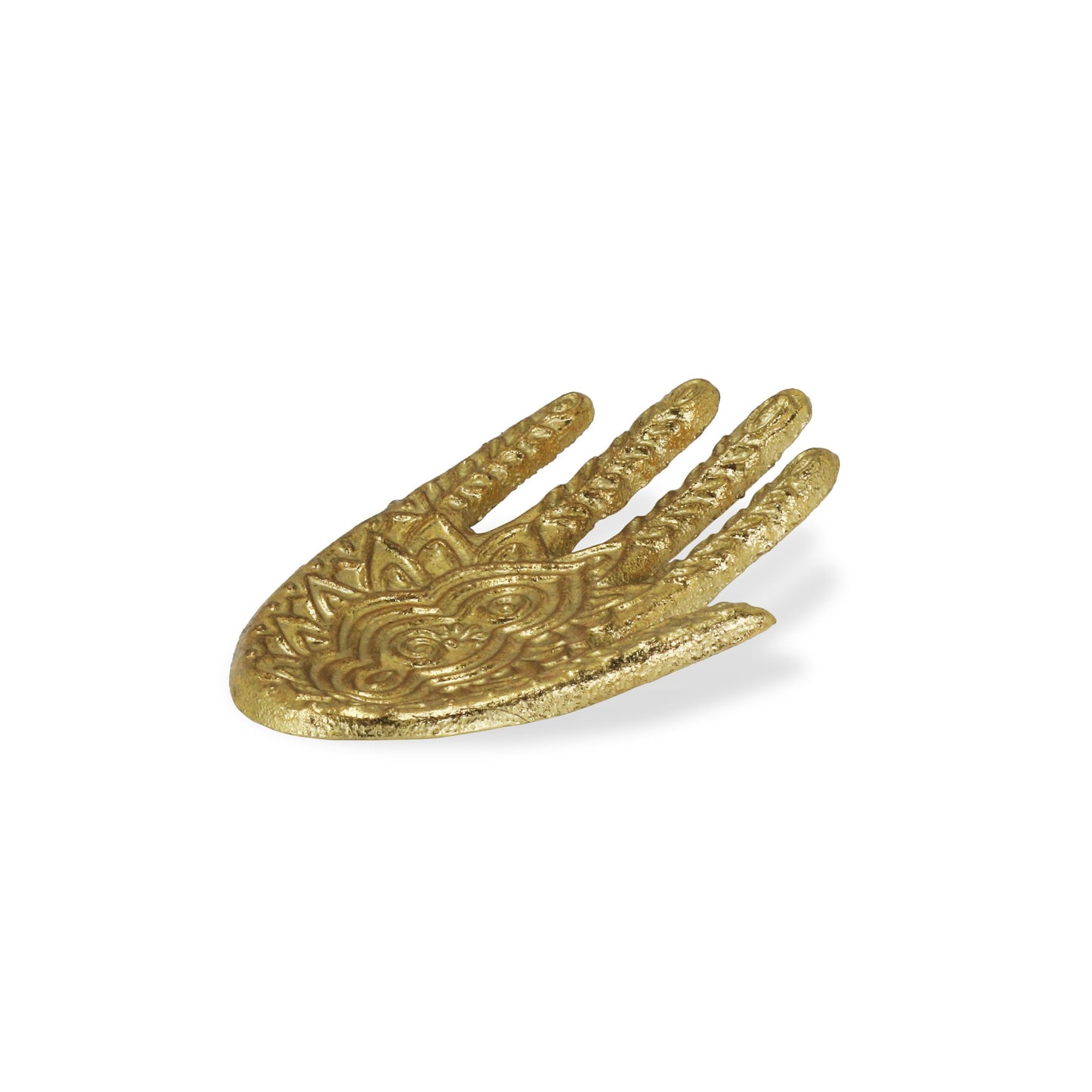 Gold Hamza Metal Handmade Tray
