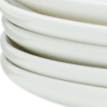 White Six Piece Porcelain Set of 6 Salad Plate Set