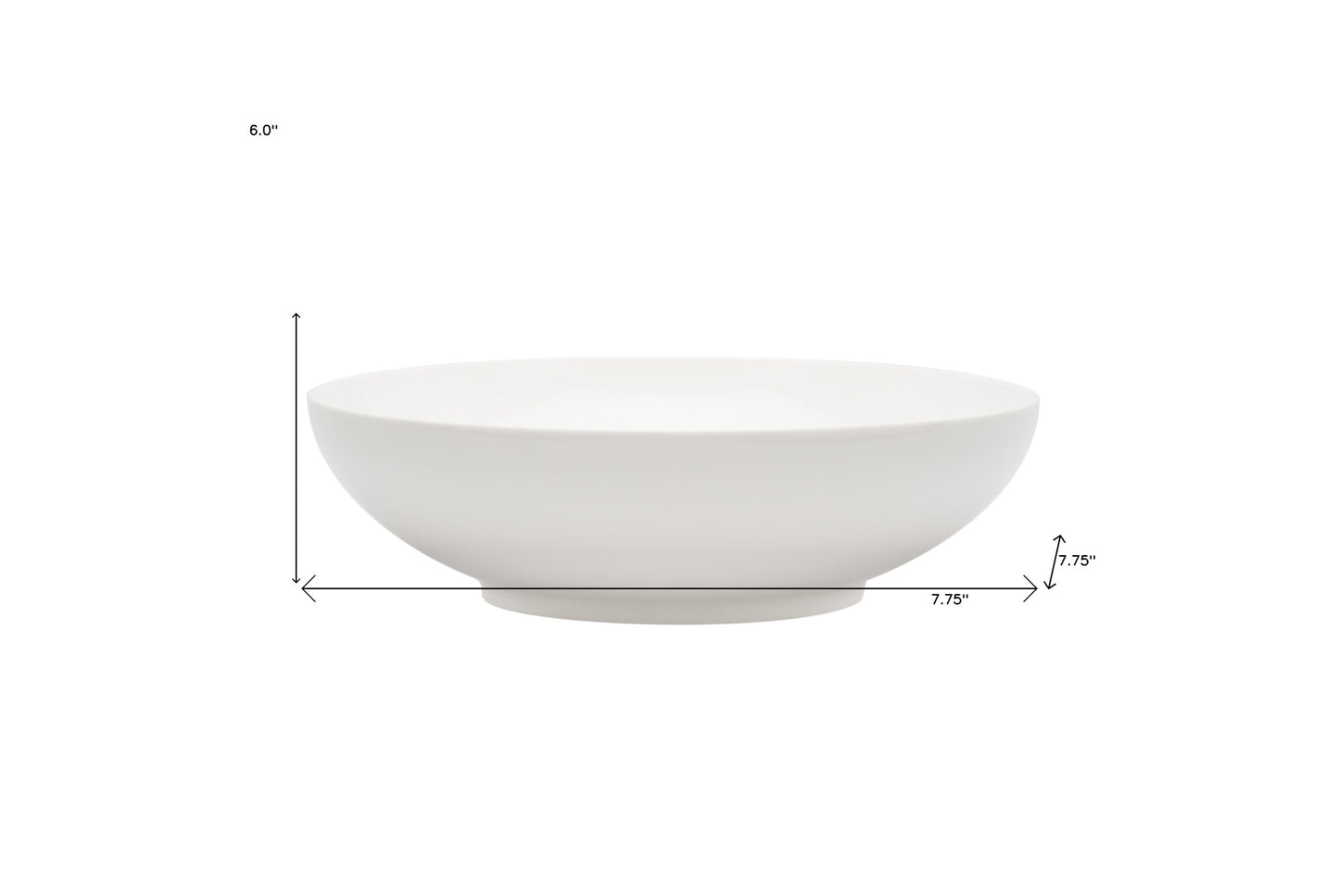White Six Piece Porcelain Set of 6 Bowl Set