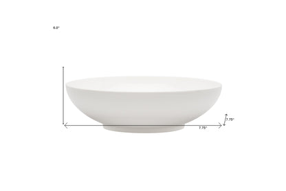 White Six Piece Porcelain Set of 6 Bowl Set