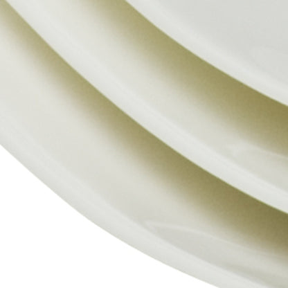 White Six Piece Square Bone China Set of 6 Dinner Plate Set