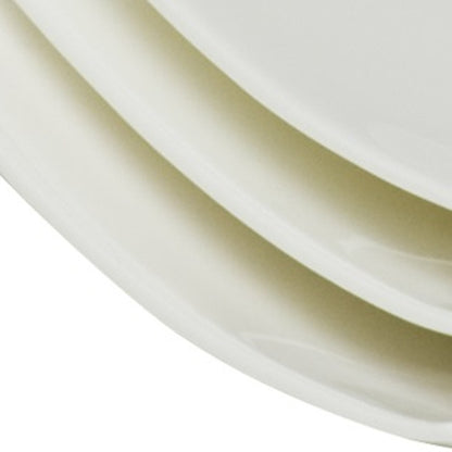 White Six Piece Square Bone China Set of 6 Salad Plate Set