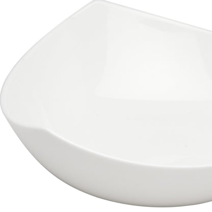 White Six Piece Triangle Bone China Set of 6 Bowl Set