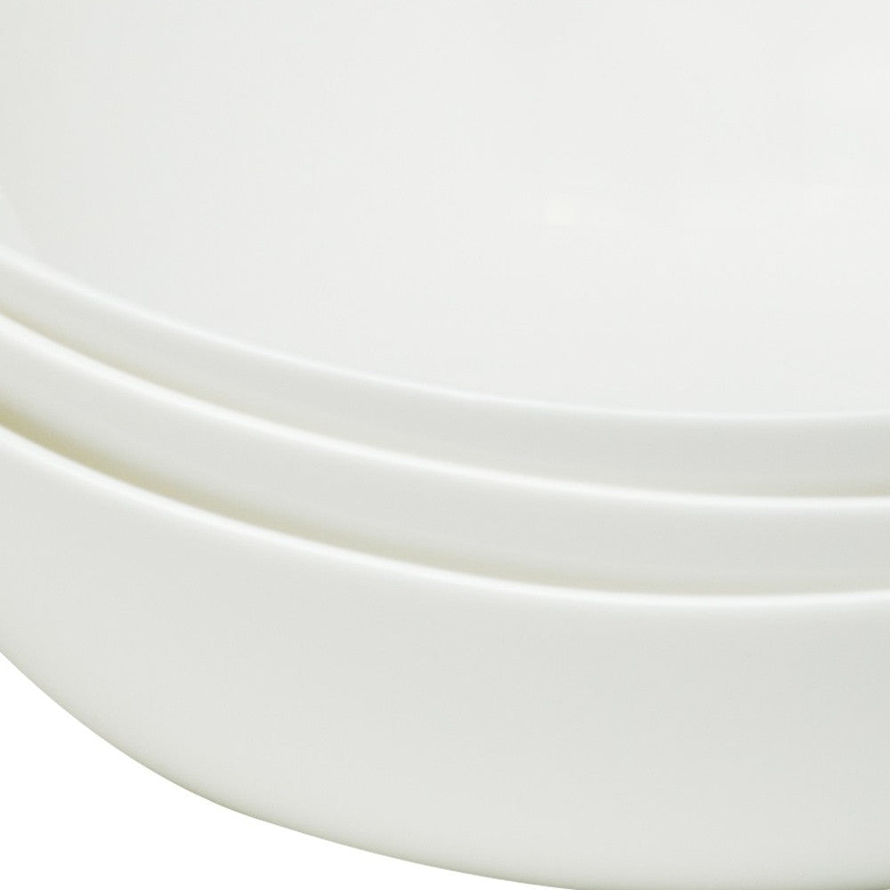 White Six Piece Triangle Bone China Set of 6 Bowl Set
