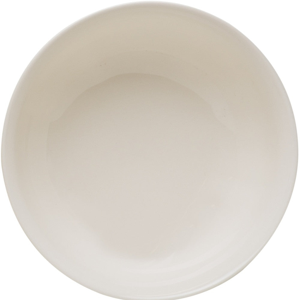 White 4-Piece Round Scallop Stoneware Set of 4 Bowl Set