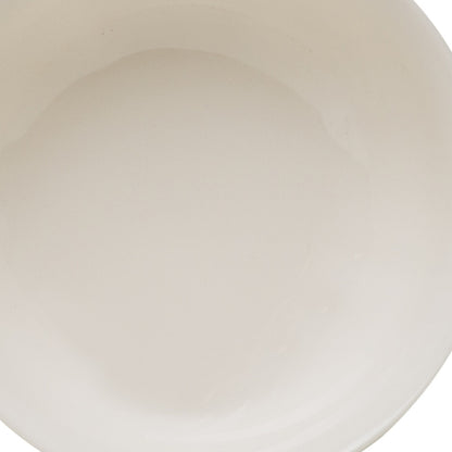 White 4-Piece Round Scallop Stoneware Set of 4 Bowl Set