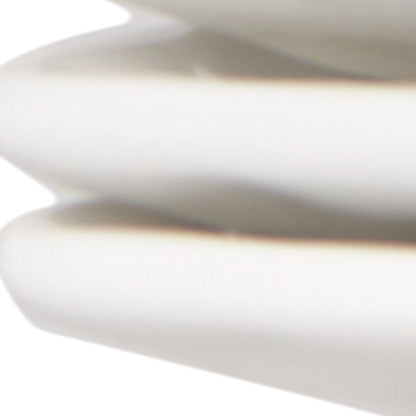 White Six Piece Rectangle Pebbled Porcelain Set of 6 Dinner Plate Set