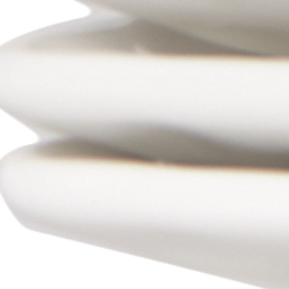 White Six Piece Rectangle Pebbled Porcelain Set of 6 Dinner Plate Set