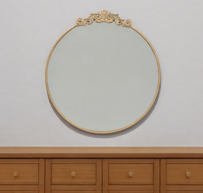 Gold Crowned Top Accent Mirror