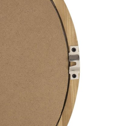 Brown Oval Solid Wood Accent Mirror