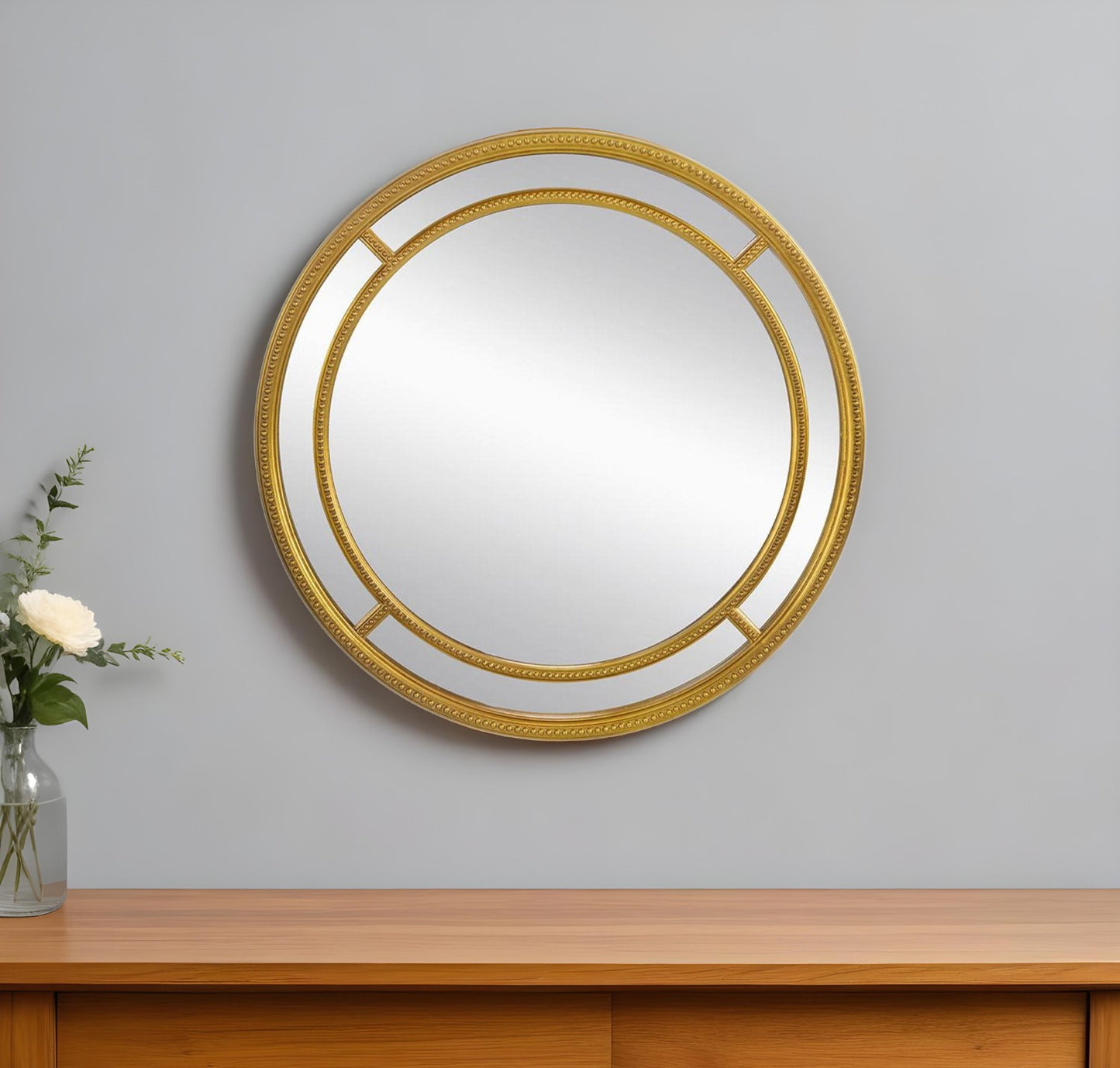 Gold Double Frame Accent Mirror