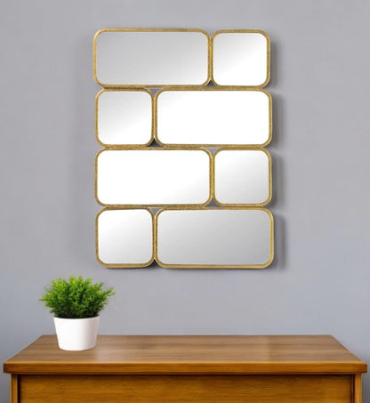 Gold Iron Framed Accent Mirror
