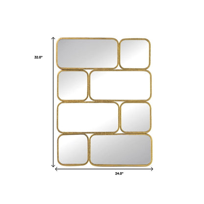 Gold Iron Framed Accent Mirror
