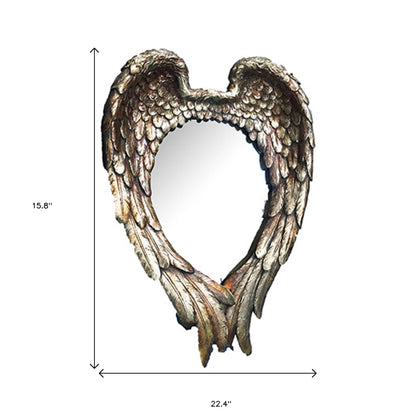Antiqued Gold Heart Accent Mirror