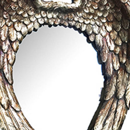 Antiqued Gold Heart Accent Mirror
