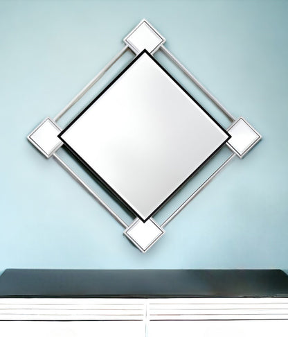 Gray And Black Abstract Accent Mirror