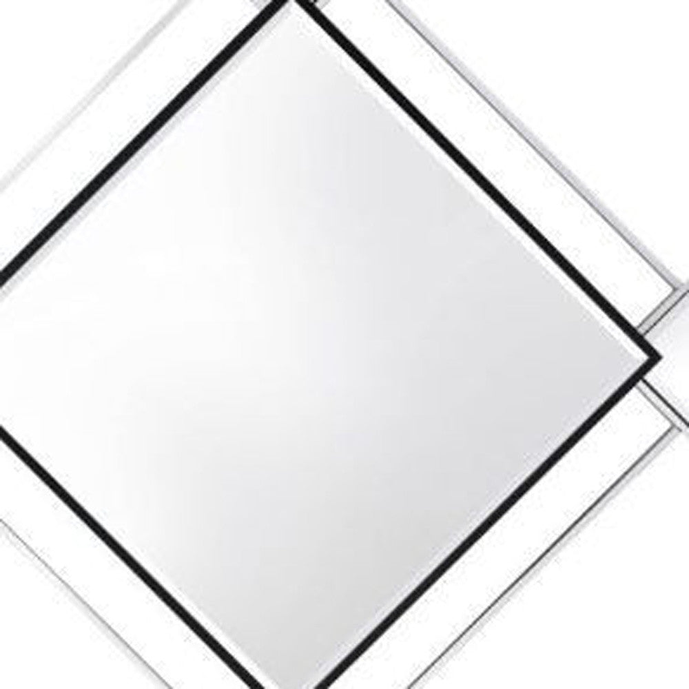 Gray And Black Abstract Accent Mirror