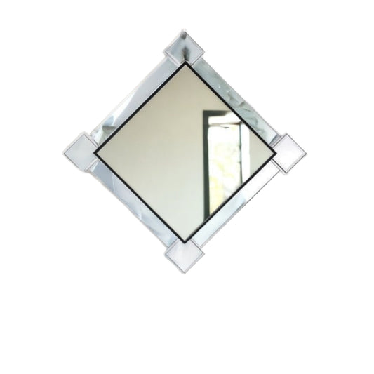 Gray And Black Abstract Accent Mirror
