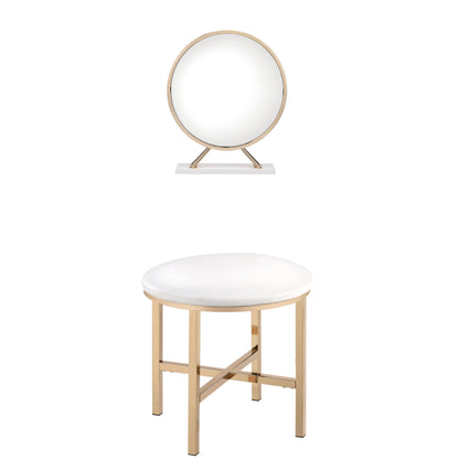 Round Metal Framed Freestanding Mirror