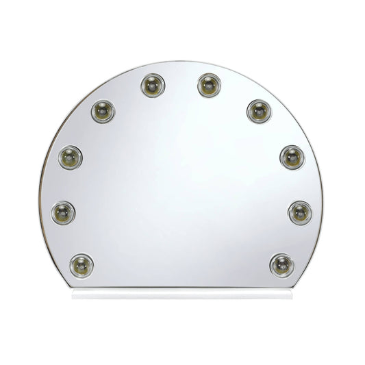 White Abstract Mounted Accent Mirror
