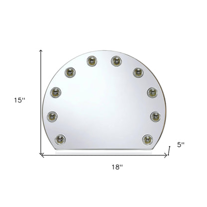 White Abstract Mounted Accent Mirror