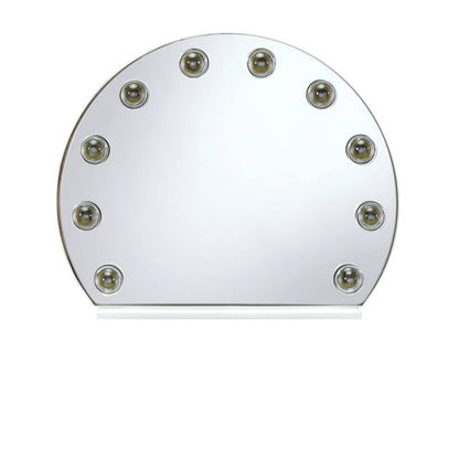 White Abstract Mounted Accent Mirror