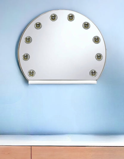 White Abstract Mounted Accent Mirror
