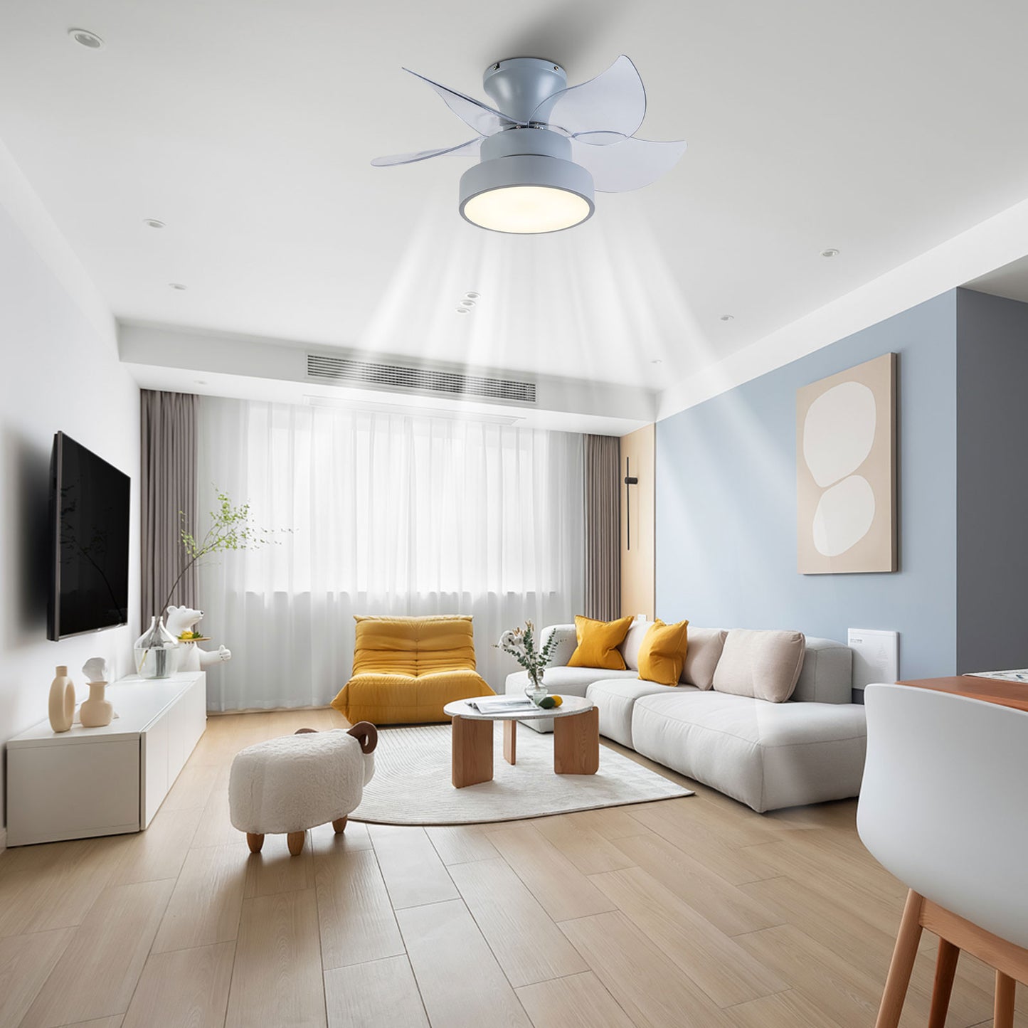 Clear 5-Blade Ceiling Fan