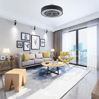 Clear Flush Mount Five Blade Ceiling Fan