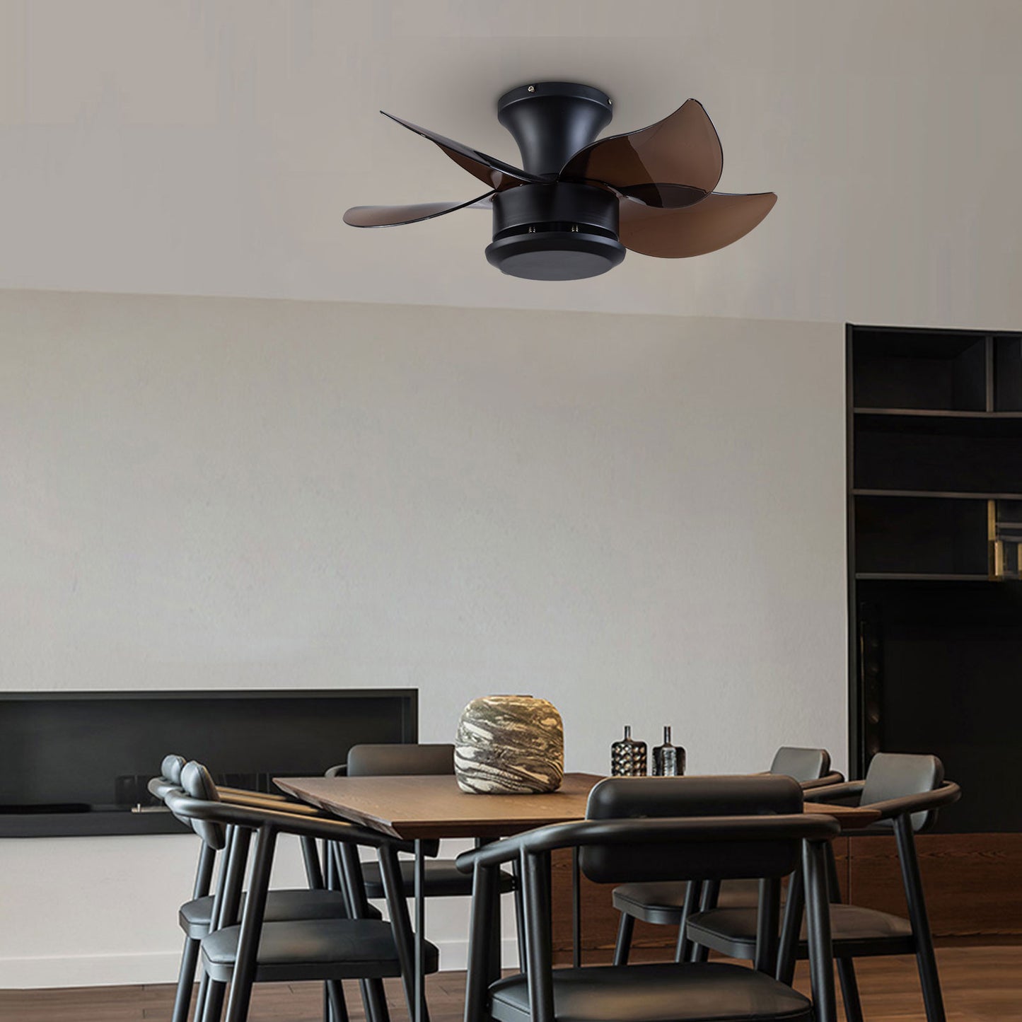 Brown 5-Blade Ceiling Fan