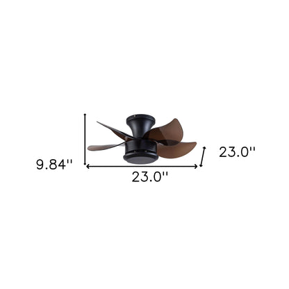 Brown 5-Blade Ceiling Fan