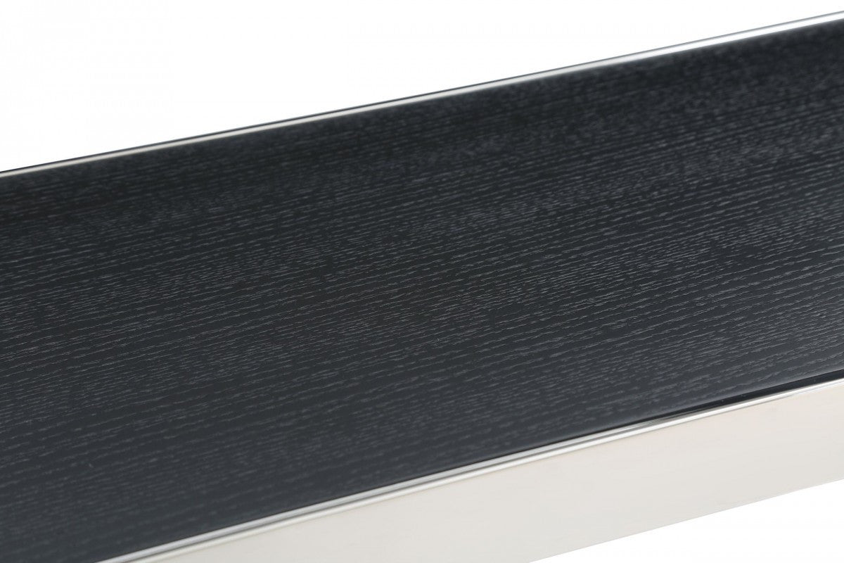 Black And Silver Rectangular High Top Bar Table