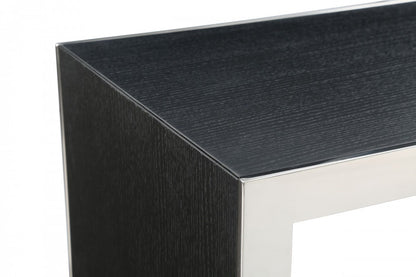 Black And Silver Rectangular High Top Bar Table