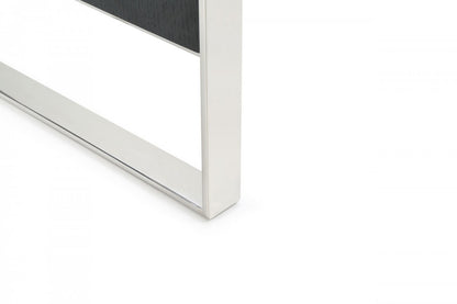 Black And Silver Rectangular High Top Bar Table