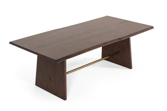 Dark Mango Rectangular Solid Wood Dining Table