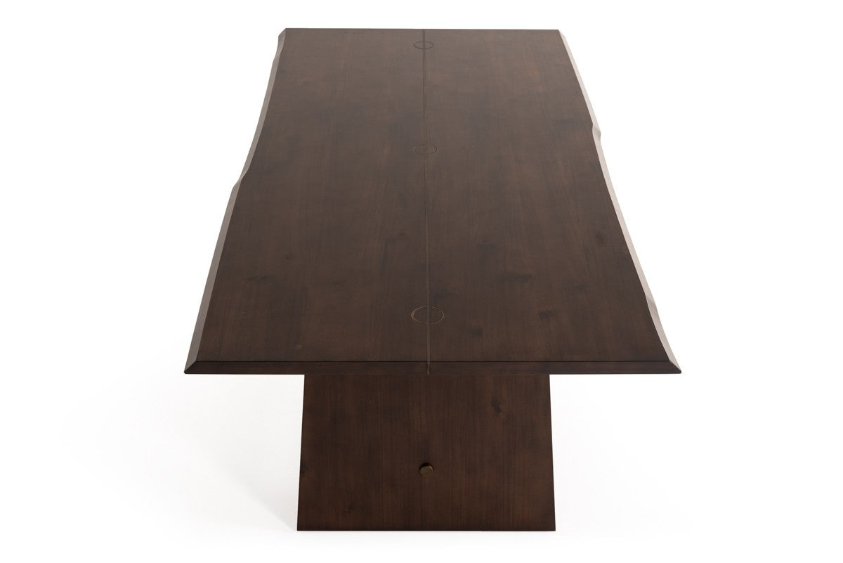 Dark Mango Rectangular Solid Wood Dining Table