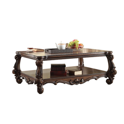 Cherry Oak Manufactured Wood Coffee Table w/ Storage