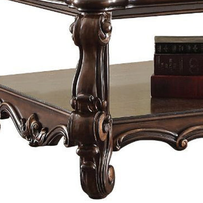 Cherry Oak Manufactured Wood Coffee Table w/ Storage