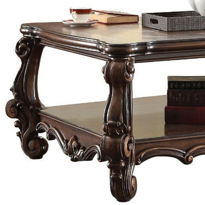 Cherry Oak Manufactured Wood Coffee Table w/ Storage