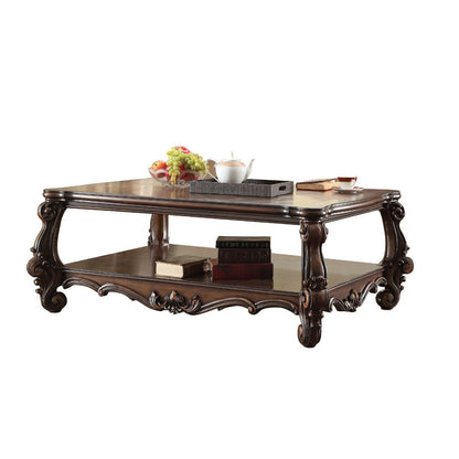 Cherry Oak Manufactured Wood Coffee Table w/ Storage
