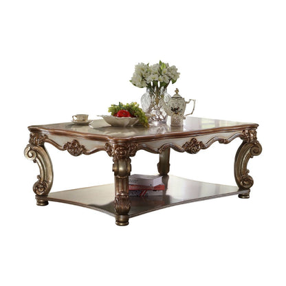 Gold Wood Coffee Table