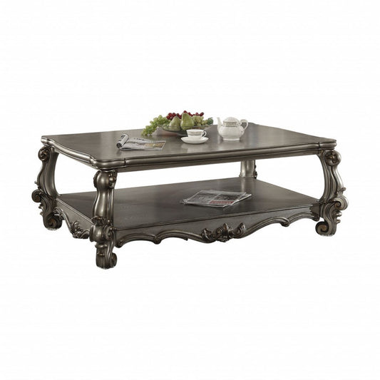 Gray Polyresin Coffee Table