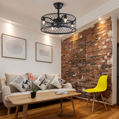 Clear Caged Five Blade Ceiling Fan