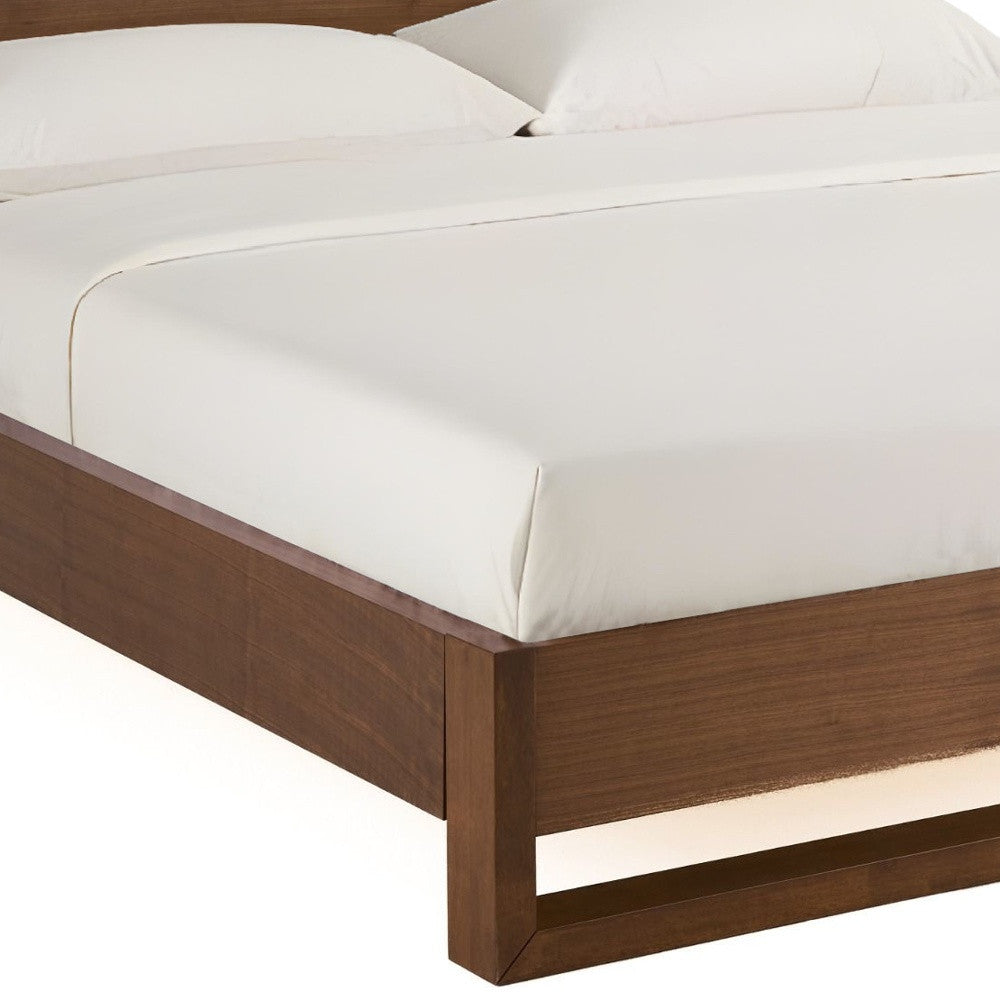 Brown Wood California King Bed Frame