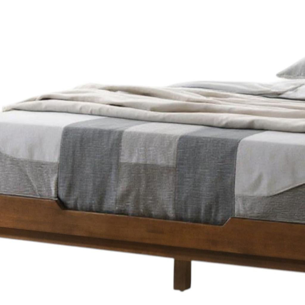 Brown Wood Queen Bed
