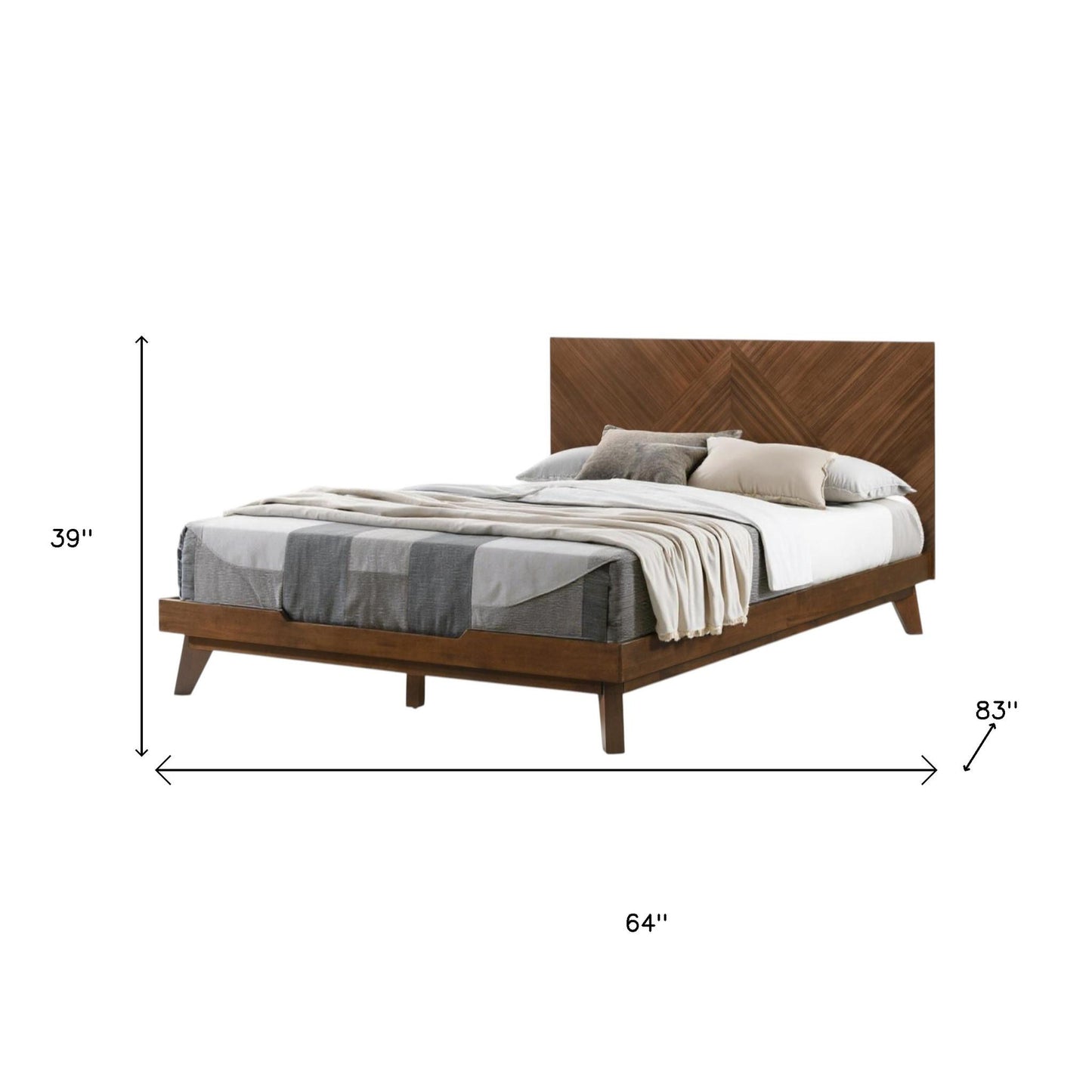 Brown Wood Queen Bed