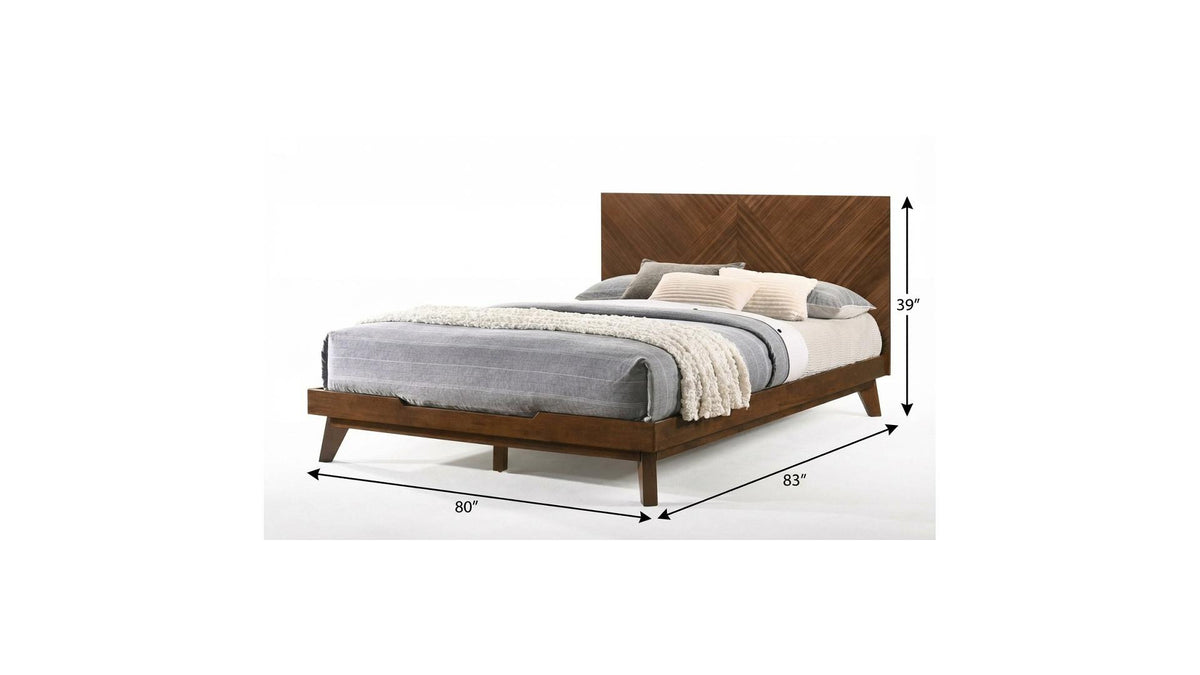 Walnut Wood King Bed